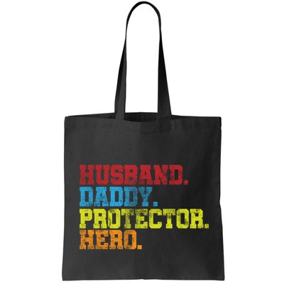 Husband Daddy Protector Hero Distressed Bag