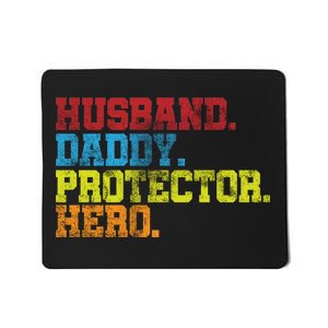 Husband Daddy Protector Hero Distressed Mousepad