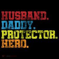 Husband Daddy Protector Hero Distressed Tank Top