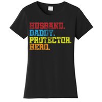 Husband Daddy Protector Hero Distressed Women's T-Shirt