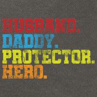 Husband Daddy Protector Hero Distressed Cotton Canvas Backpack
