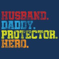 Husband Daddy Protector Hero Distressed Infant Baby Jersey Bodysuit
