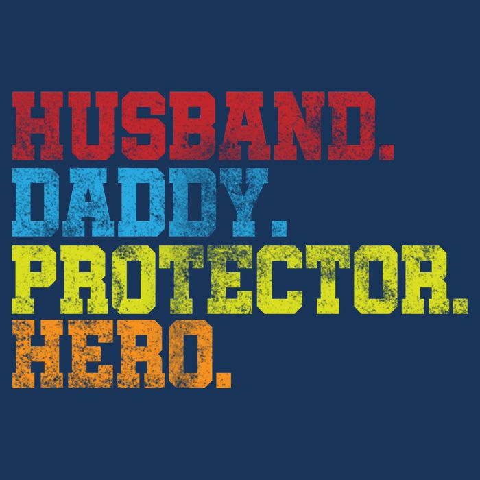 Husband Daddy Protector Hero Distressed Infant Baby Jersey Bodysuit