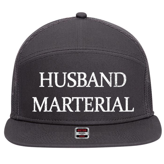 Husband Material 7 Panel Mesh Trucker Snapback Hat