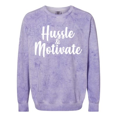 Hussle & Motivate  Colorblast Crewneck Sweatshirt