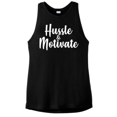 Hussle & Motivate  Ladies PosiCharge Tri-Blend Wicking Tank