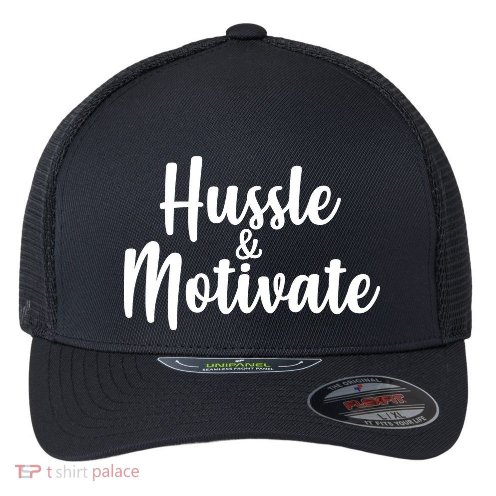 Hussle & Motivate  Flexfit Unipanel Trucker Cap