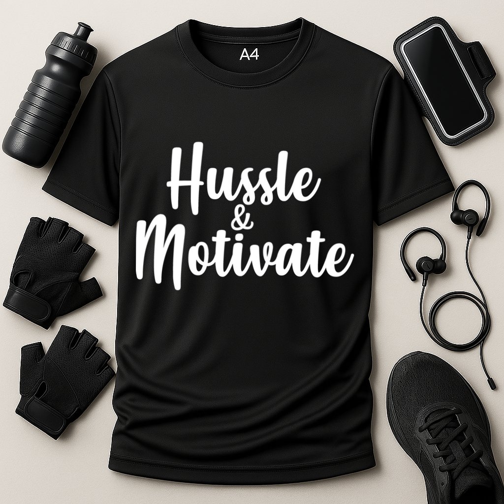 Hussle & Motivate  Cooling Performance Crew T-Shirt