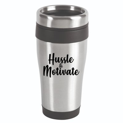Hussle & Motivate  16oz Travel Tumbler