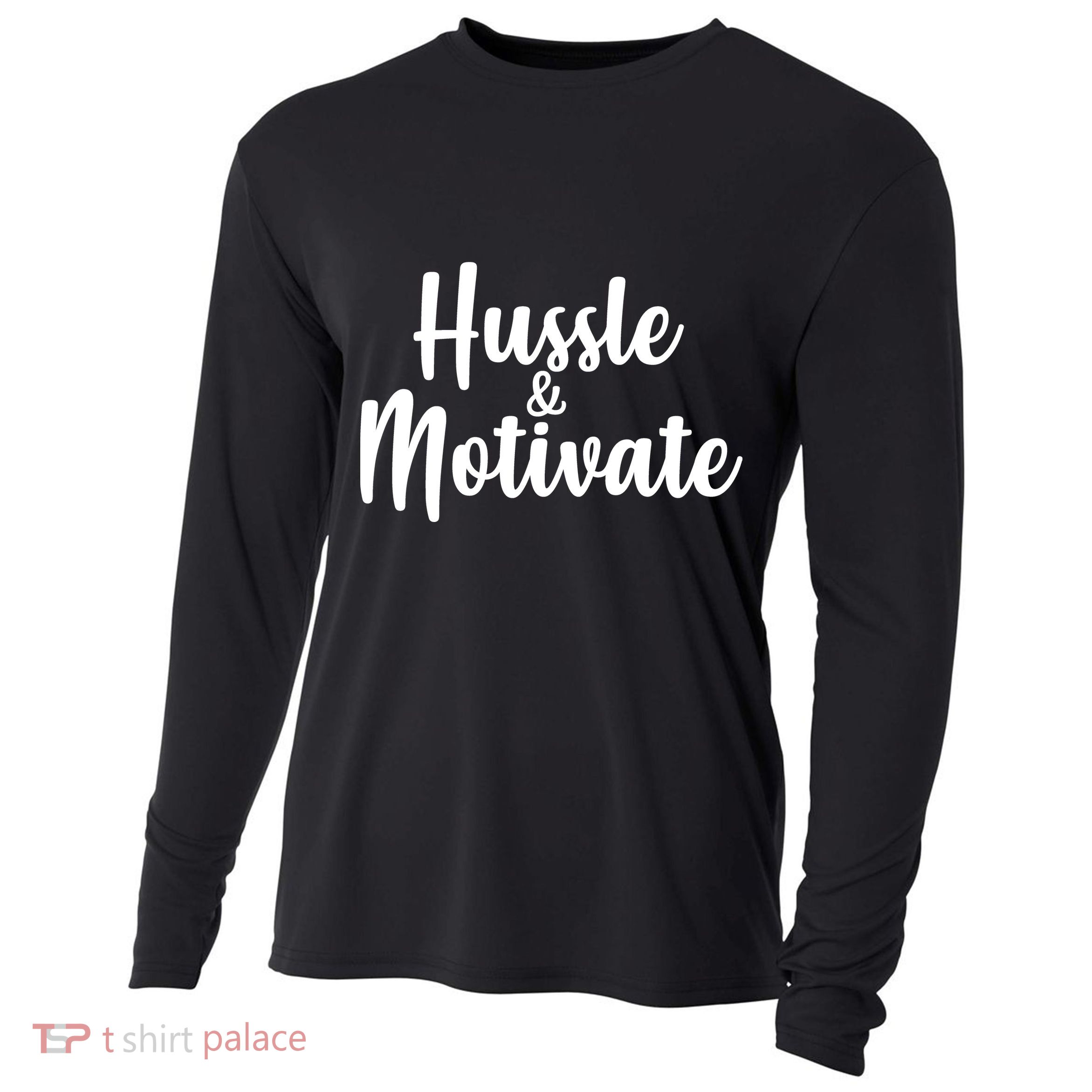 Hussle & Motivate  Cooling Performance Long Sleeve Crew