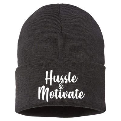 Hussle & Motivate  Sustainable Knit Beanie