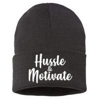 Hussle & Motivate  Sustainable Knit Beanie