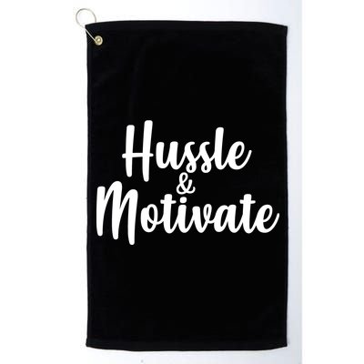 Hussle & Motivate  Platinum Collection Golf Towel