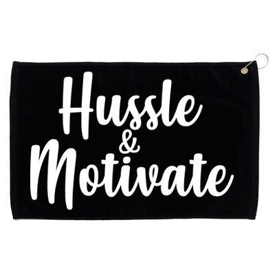 Hussle & Motivate  Grommeted Golf Towel