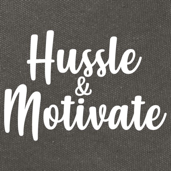 Hussle & Motivate  Cotton Canvas Backpack