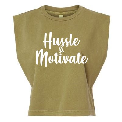 Hussle & Motivate  Garment-Dyed Women's Muscle Tee