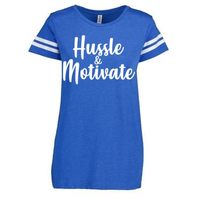 Hussle & Motivate  Enza Ladies Jersey Football T-Shirt