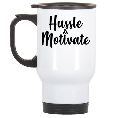 Hussle & Motivate  Stainless Steel Travel Mug