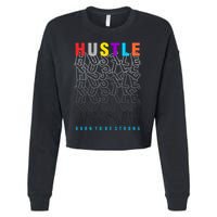 Hustle Born To Be Strong Cropped Pullover Crew