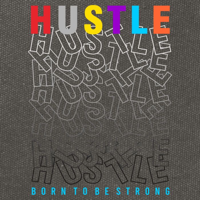 Hustle Born To Be Strong Cotton Canvas Backpack