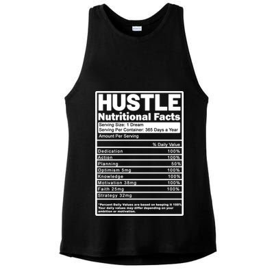 Hustle Nutrition Facts Values Ladies PosiCharge Tri-Blend Wicking Tank