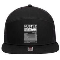 Hustle Nutrition Facts Values 7 Panel Mesh Trucker Snapback Hat