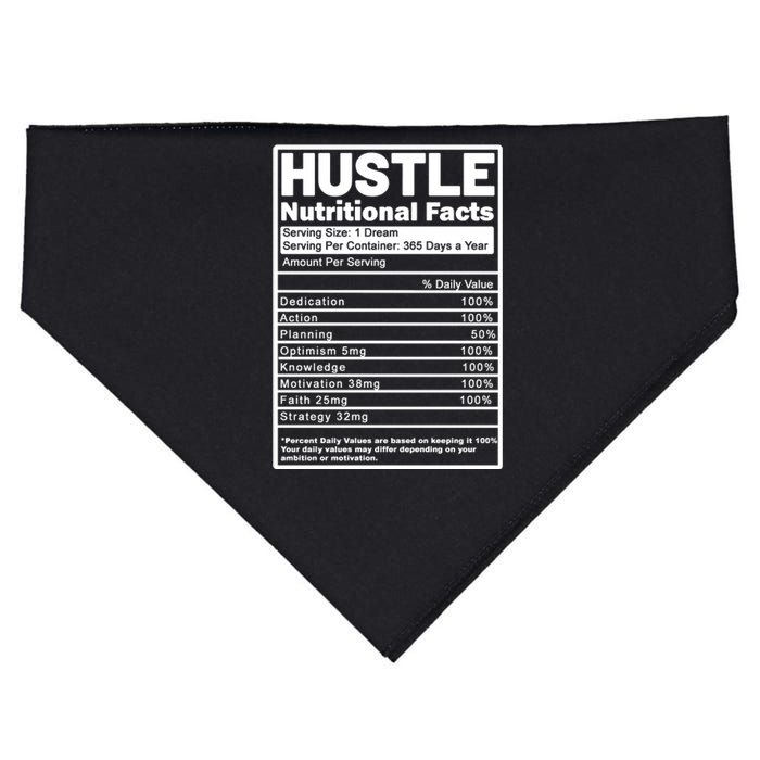 Hustle Nutrition Facts Values USA-Made Doggie Bandana