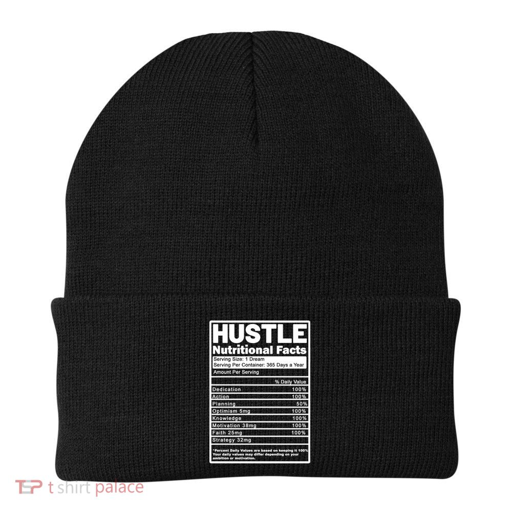 Hustle Nutrition Facts Values Beanie