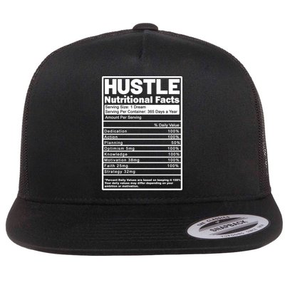 Hustle Nutrition Facts Values Flatbill Hat