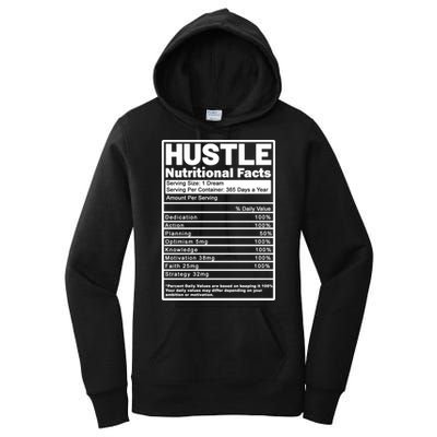 Hustle Nutrition Facts Values Women's Pullover Hoodie