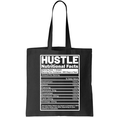 Hustle Nutrition Facts Values Bag