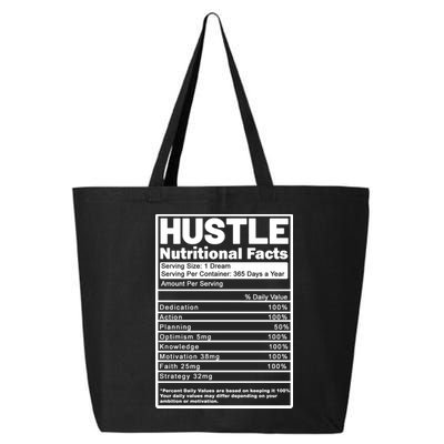 Hustle Nutrition Facts Values 25L Jumbo Tote