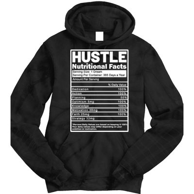 Hustle Nutrition Facts Values Tie Dye Hoodie