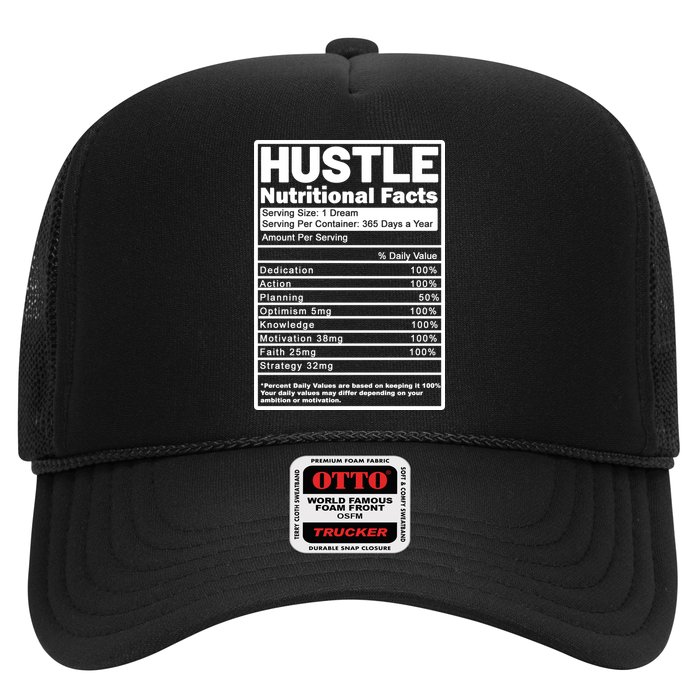 Hustle Nutrition Facts Values Trucker Hat
