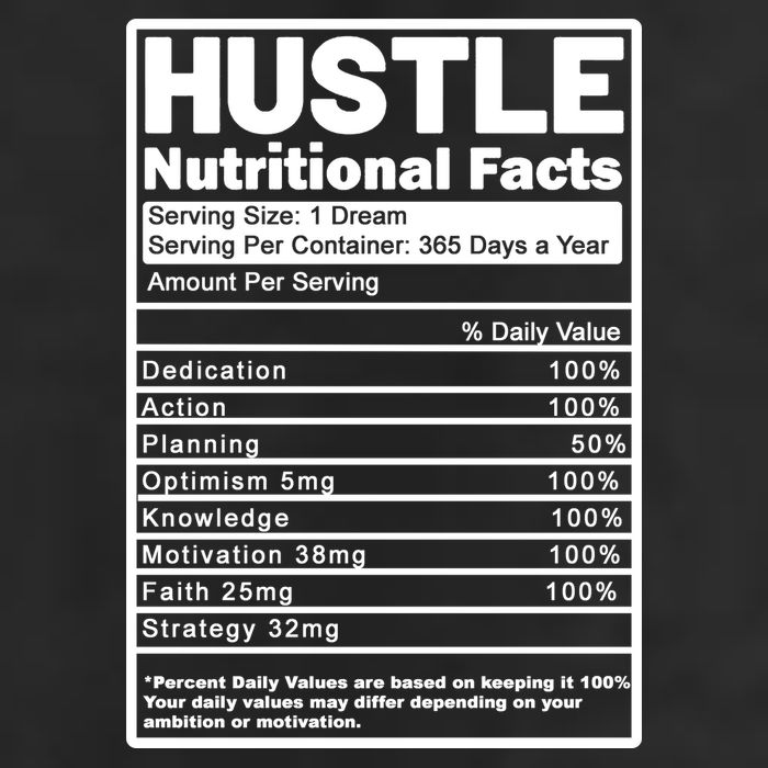 Hustle Nutrition Facts Values Trucker Hat