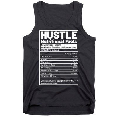 Hustle Nutrition Facts Values Tank Top