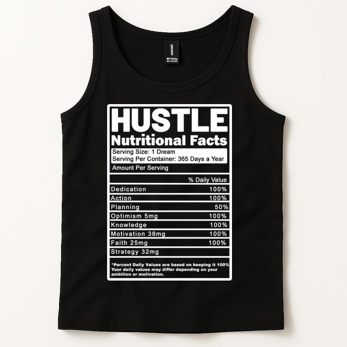 Hustle Nutrition Facts Values Tank Top
