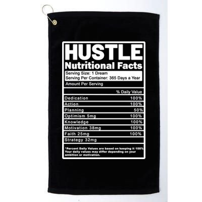 Hustle Nutrition Facts Values Golf Towel