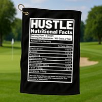 Hustle Nutrition Facts Values Golf Towel