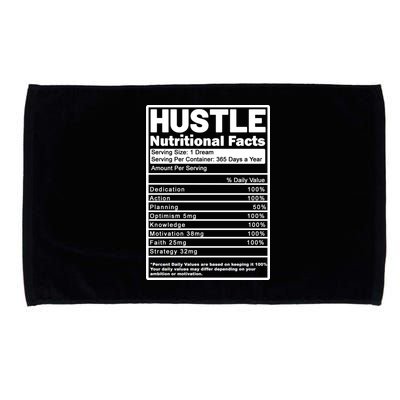 Hustle Nutrition Facts Values Microfiber Hand Towel