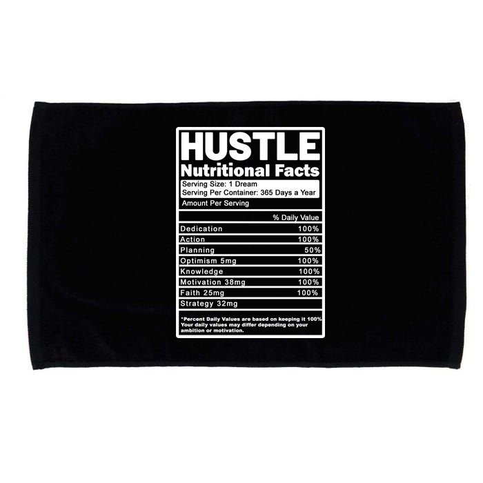 Hustle Nutrition Facts Values Microfiber Hand Towel