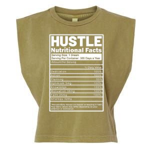 Hustle Nutrition Facts Values Garment-Dyed Women's Muscle Tee