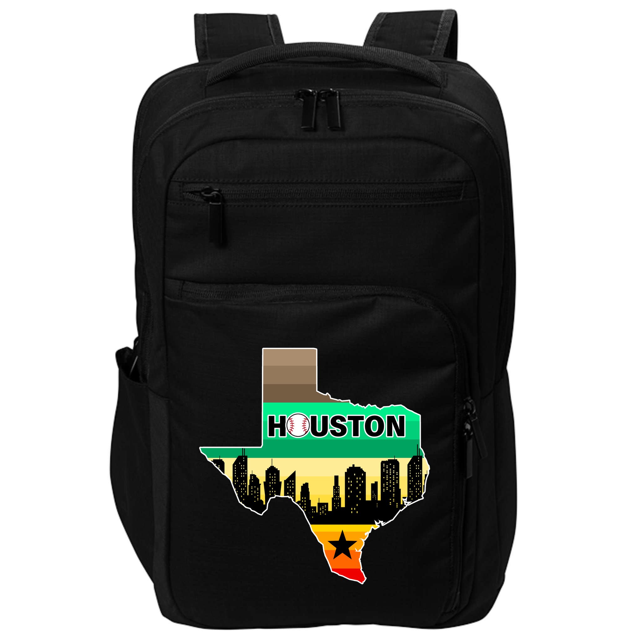 Huston Texas Baseball City Logo Impact Tech Backpack