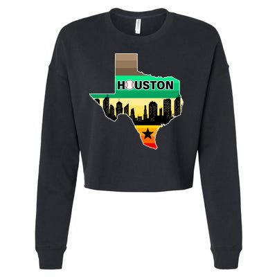 Huston Texas Baseball City Logo Cropped Pullover Crew