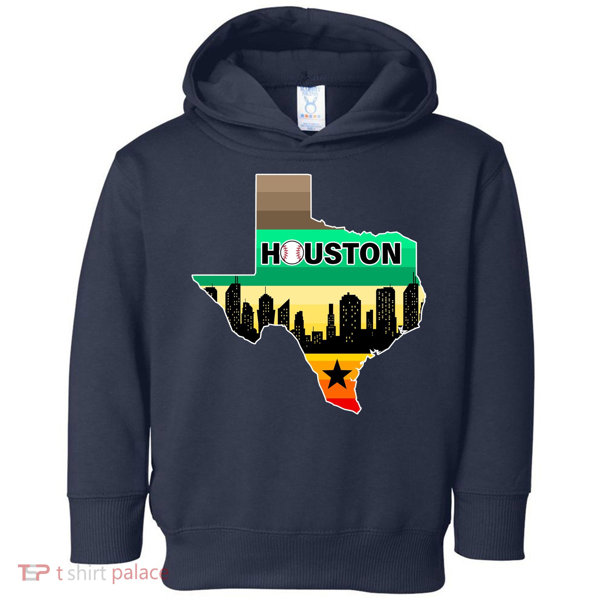 Huston Texas Baseball City Logo Toddler Hoodie
