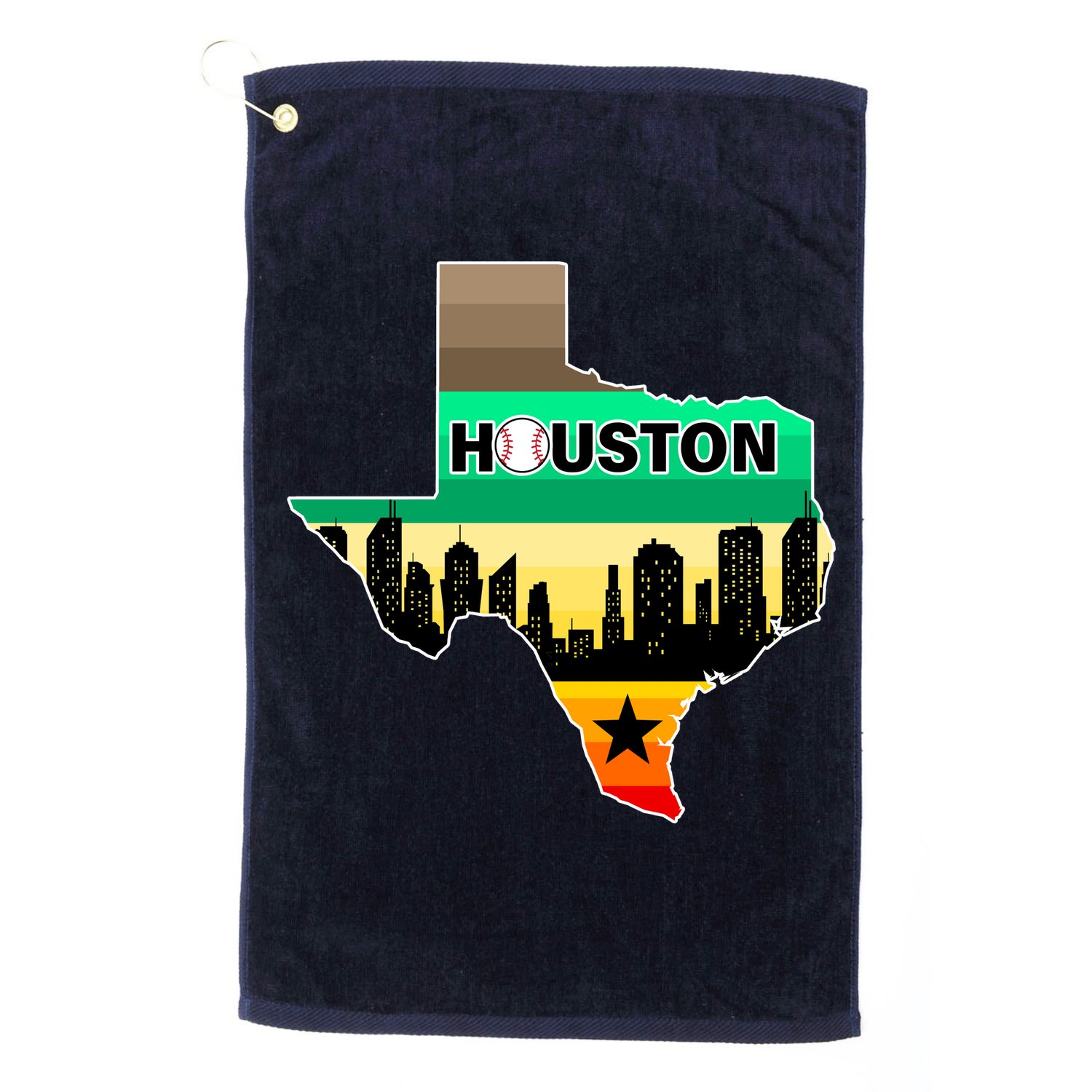 Huston Texas Baseball City Logo Golf Towel