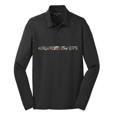 Honor Us Vets #HonorUsVets Silk Touch Performance Long Sleeve Polo