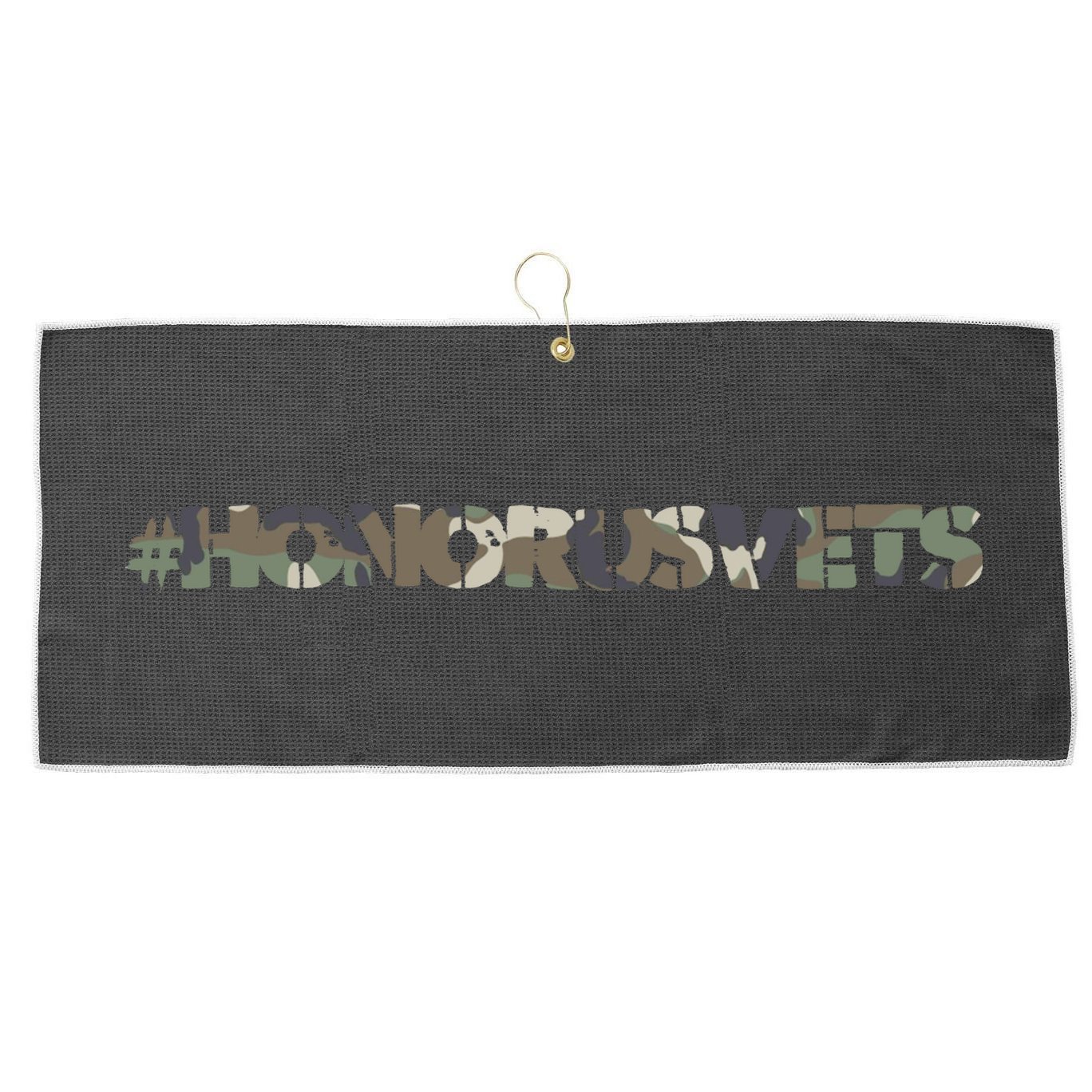 Honor Us Vets #HonorUsVets Large Microfiber Waffle Golf Towel
