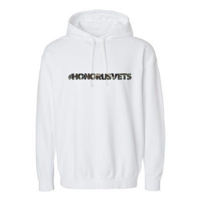 Honor Us Vets #HonorUsVets Garment-Dyed Fleece Hoodie