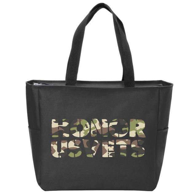 Honor Us Vets Zip Tote Bag